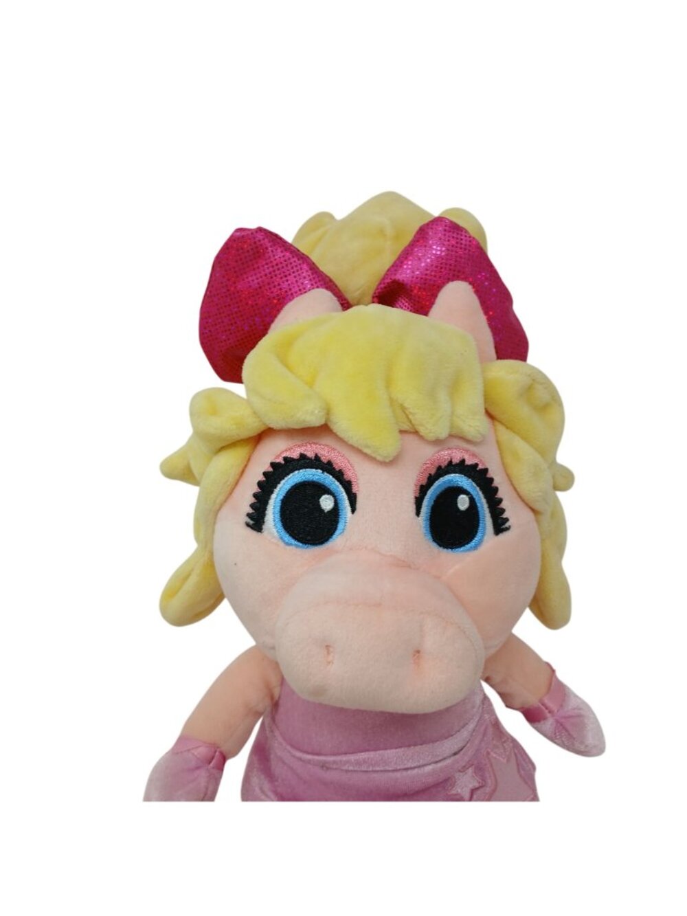 Baby Miss Piggy Plush Doll 15" Disney Store Pink Dress Sparkly Shoes #D-37 - Picture 10 of 11